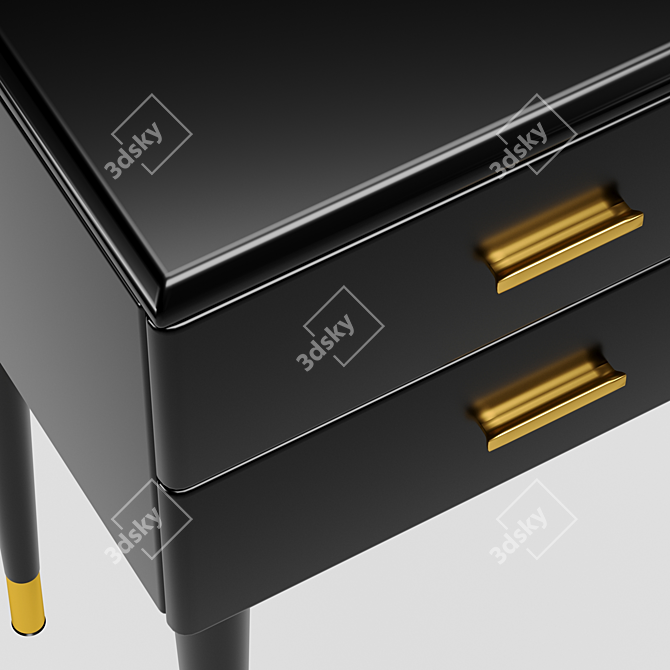 Novani 2-Drawer Cabinet - Compact and Stylish 3D model image 4