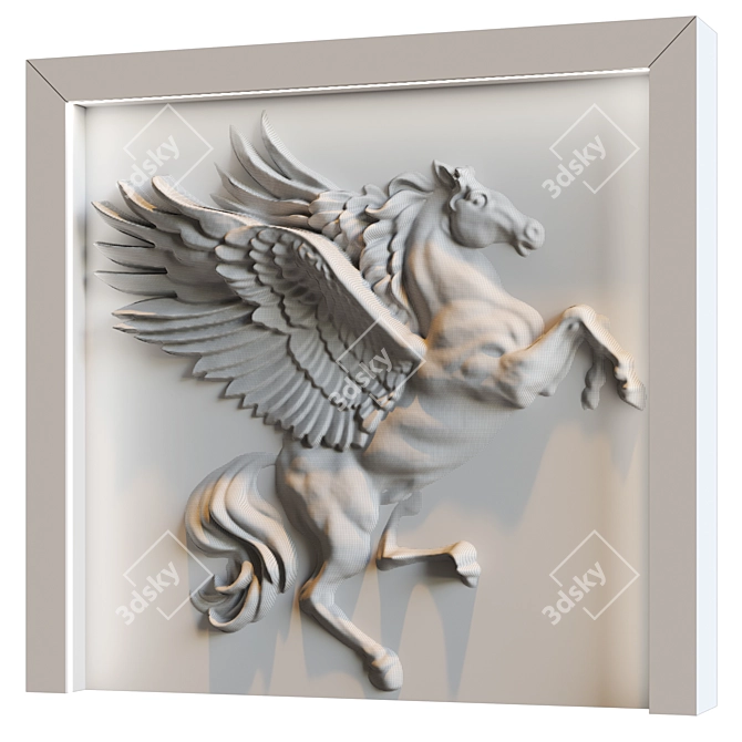 Equestrian Wall Stone | 3D Model & Rendering 3D model image 2