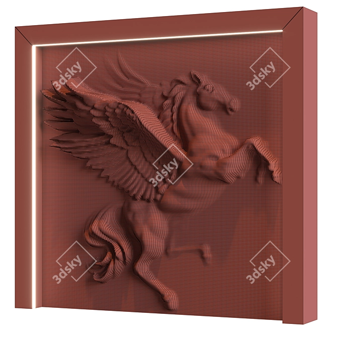 Equestrian Wall Stone | 3D Model & Rendering 3D model image 4