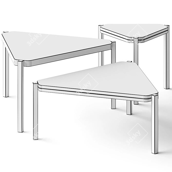 Modern Minimalist Coffee Tables 3D model image 2