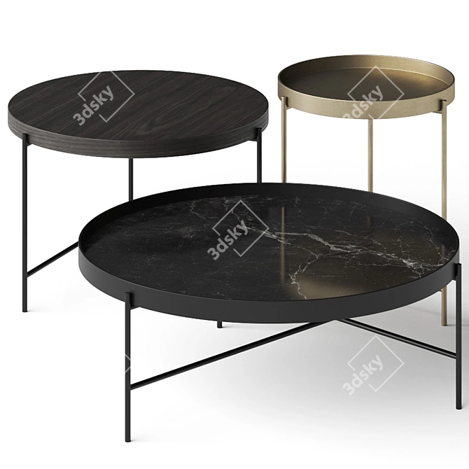Contemporary Globe Coffee Tables 3D model image 1