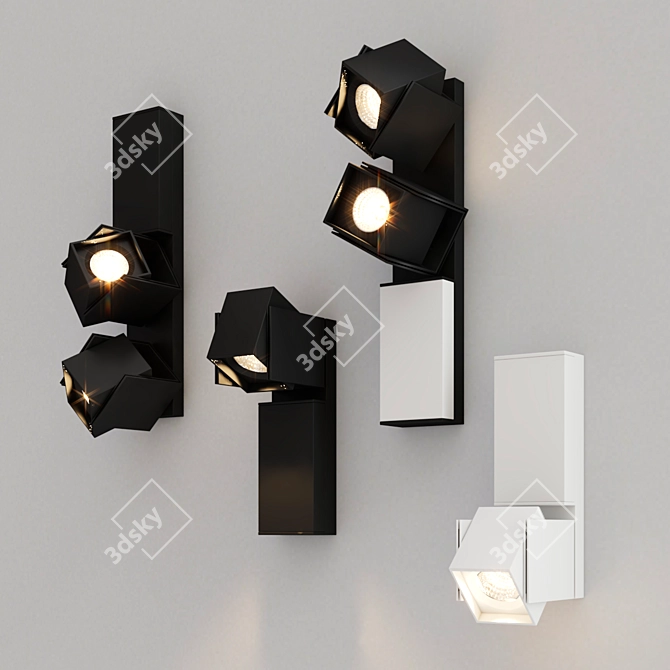 Modern Rektor Wall Lamp: Sleek Design and Illuminating Versatility 3D model image 1