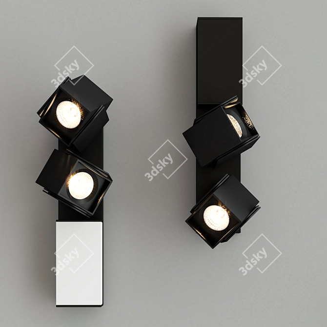 Modern Rektor Wall Lamp: Sleek Design and Illuminating Versatility 3D model image 2