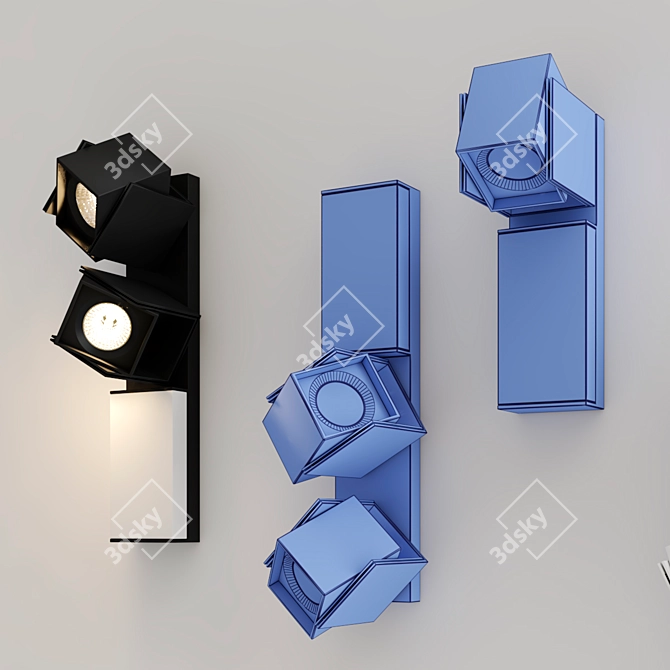 Modern Rektor Wall Lamp: Sleek Design and Illuminating Versatility 3D model image 4