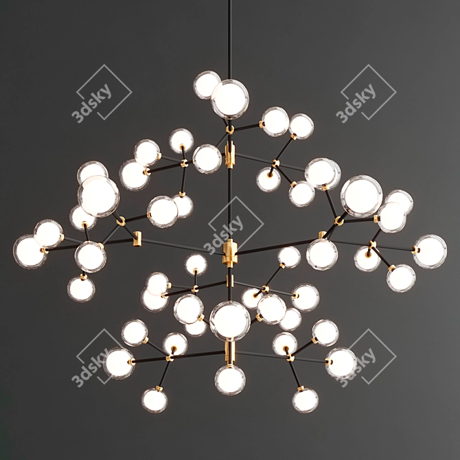 Elegant Nabila Pendant Light 3D model image 1