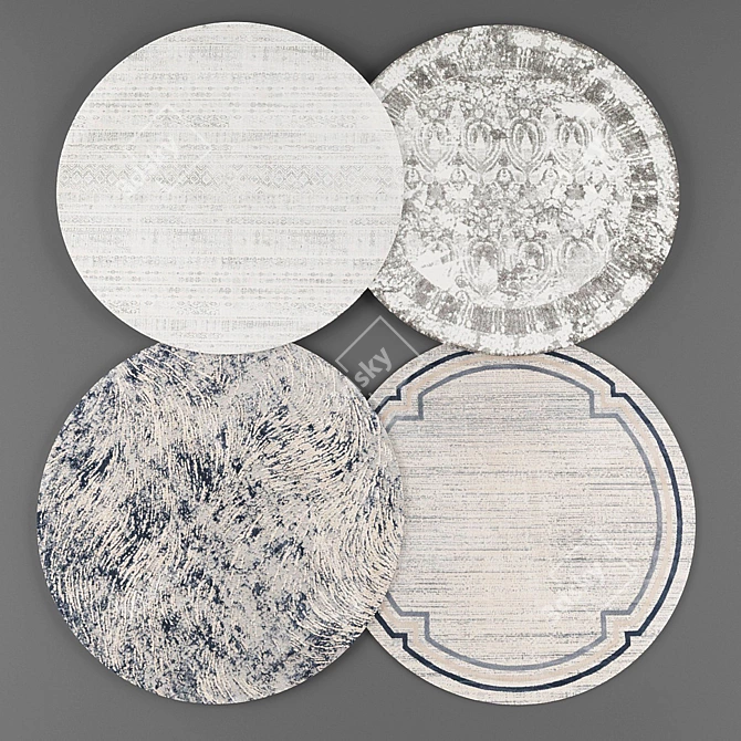 Modern Round Rugs Collection 3D model image 1