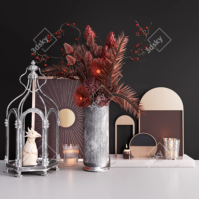 Elegant Decor Set 3D model image 1