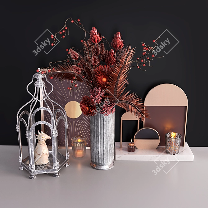 Elegant Decor Set 3D model image 5