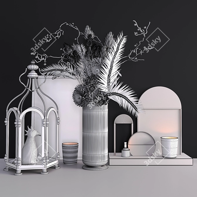 Elegant Decor Set 3D model image 7