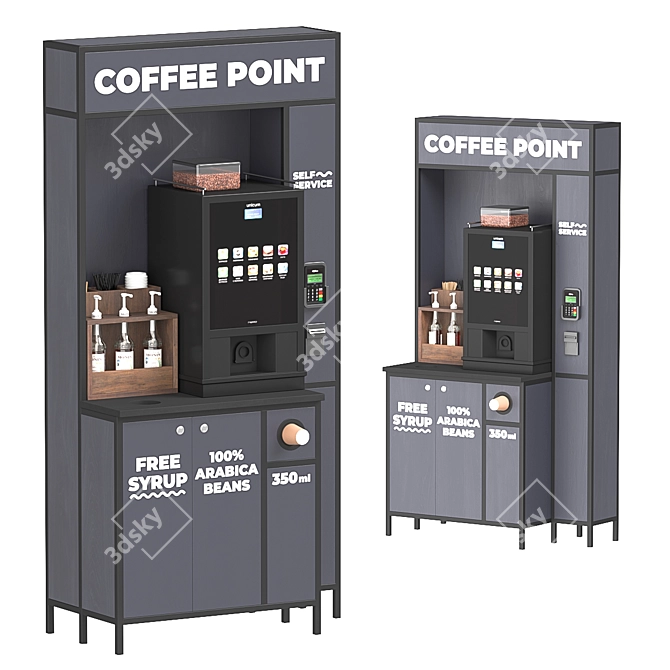 Coffee on the go: Self-Service Bar 3D model image 1