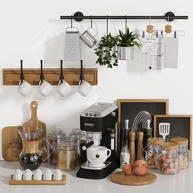 Kitchen Decorative Shelf Accessories 3D model image 1