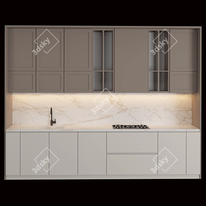 Sleek 2015 Kitchen: Modern & Versatile 3D model image 1