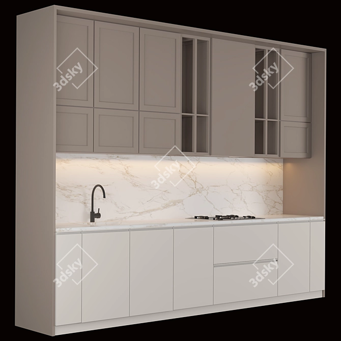 Sleek 2015 Kitchen: Modern & Versatile 3D model image 2