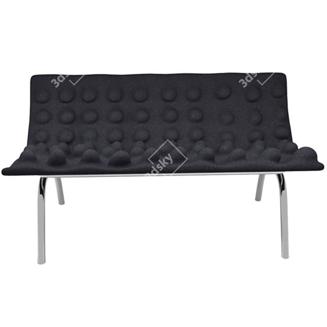 Stylish Meanwhile Lounge Chair 3D model image 2
