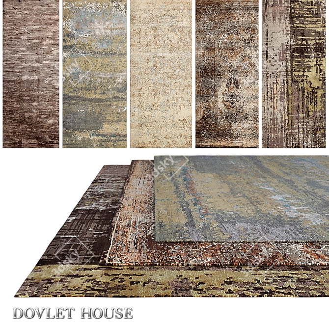 Title: Dovlet House Carpets Collection (5 pieces) 3D model image 1