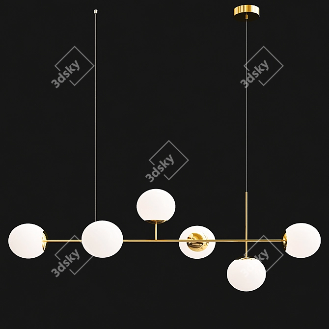 Elegant Glass Pendant Light 3D model image 2