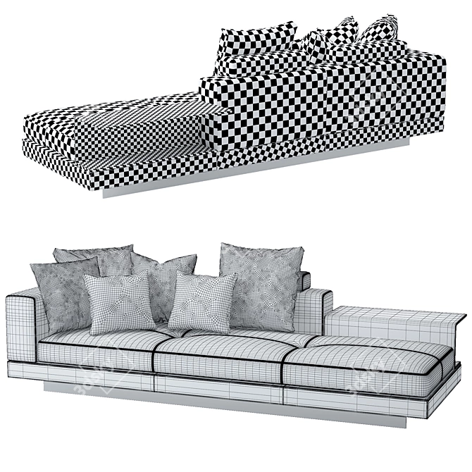 Elegant Minotti Connery Sofa: Maximize Your Comfort 3D model image 3