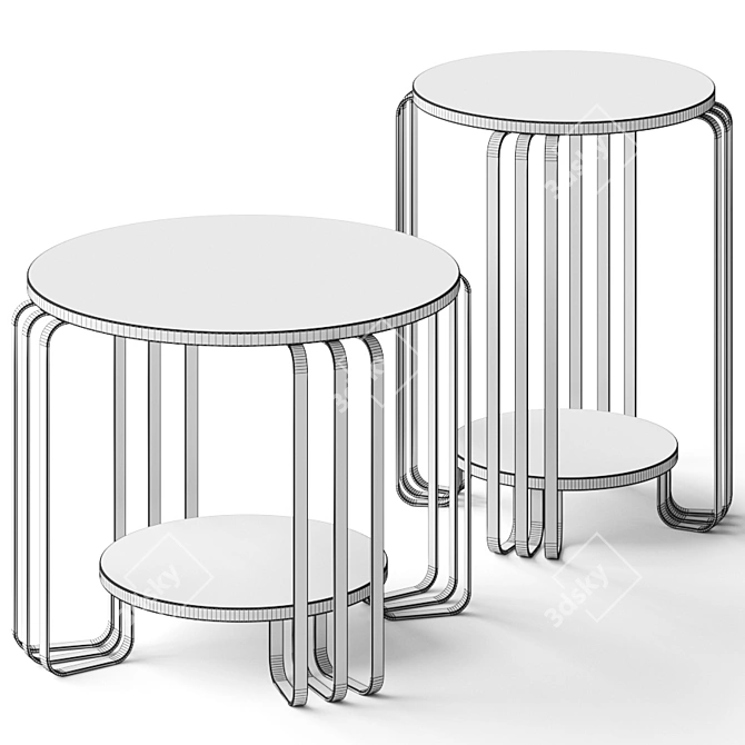 Sleek Jazz Coffee Tables 3D model image 2