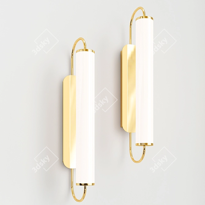 Elegant Rumba Wall Sconce 3D model image 1