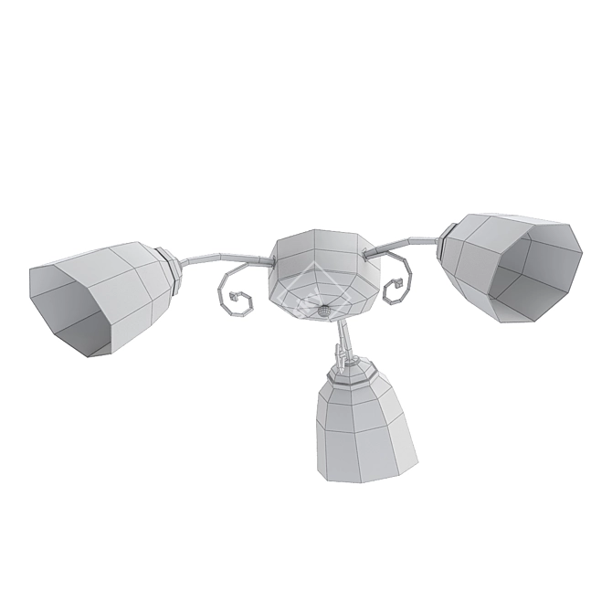 Stylish Elvan Ceiling Chandelier 3D model image 2