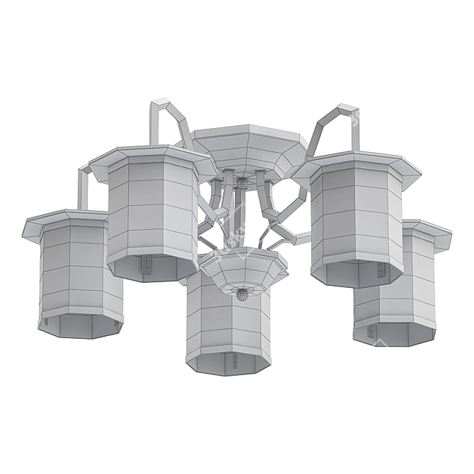 Sleek Lumion Sekvana Chandelier 3D model image 2