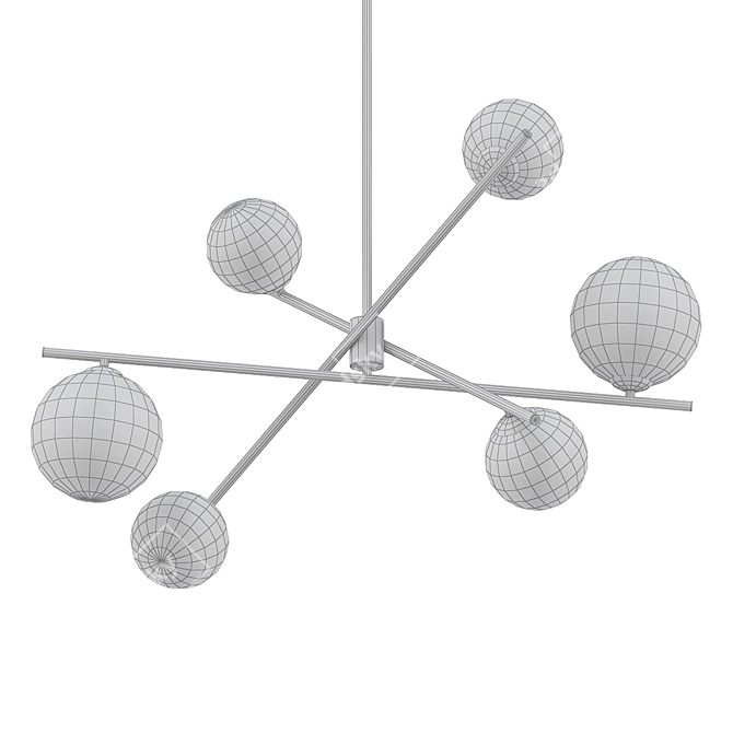 Dazzling Dainolite Chandelier 3D model image 2