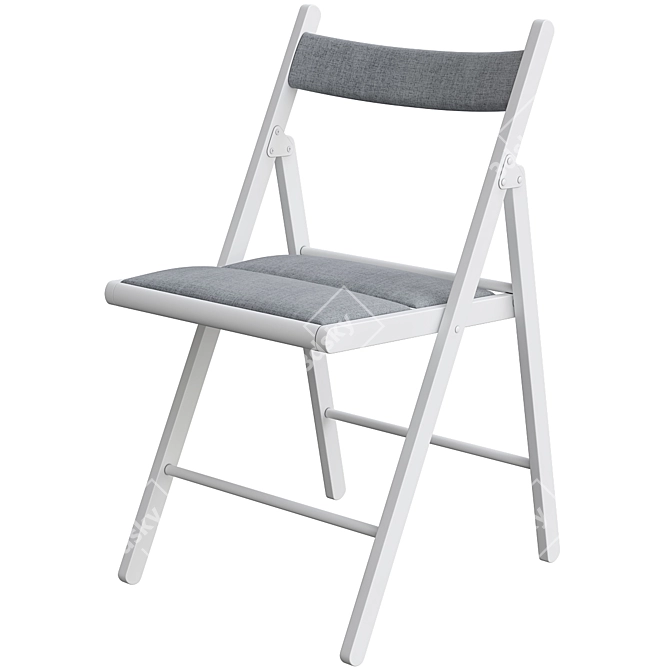 Melltorp & Terje - Stylish White Table & Folding Chair 3D model image 3