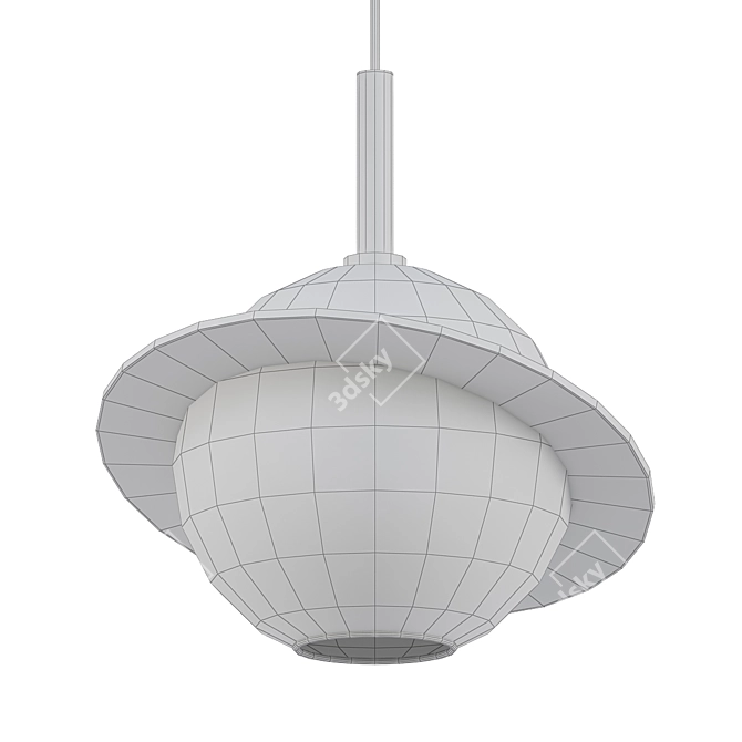 Stylish Space Rings Pendant Light 3D model image 2