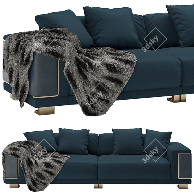 Icon Lite Sofa: Elegant Geometric Design 3D model image 3