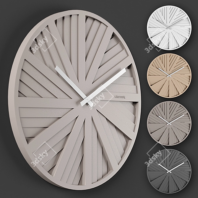 Slide into Style with Karlsson Wall Clock 3D model image 1