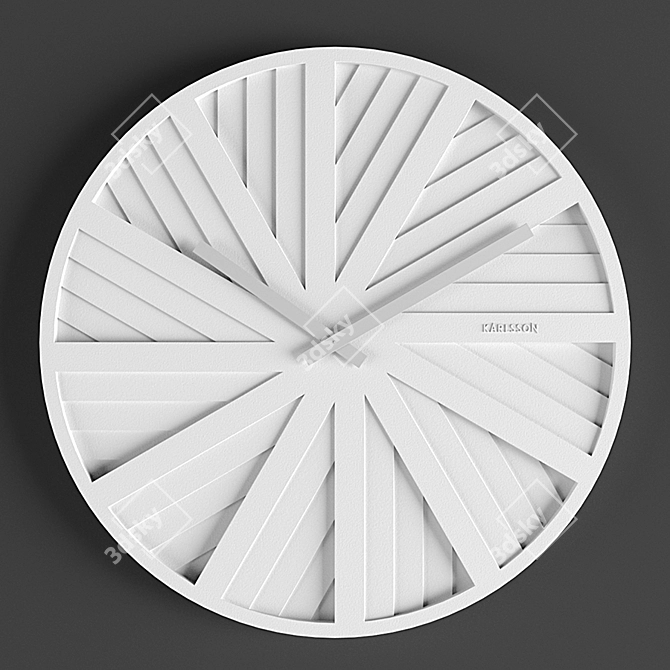 Slide into Style with Karlsson Wall Clock 3D model image 4