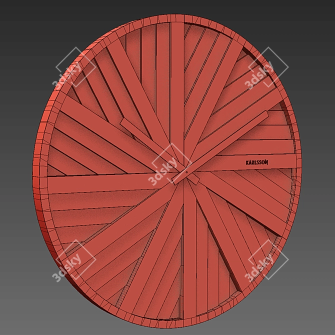 Slide into Style with Karlsson Wall Clock 3D model image 5