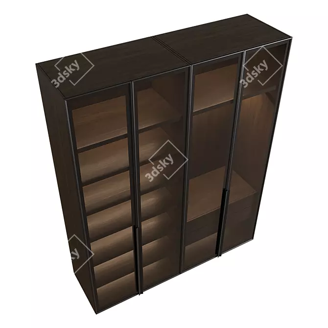 Designer Illuminated Wardrobe 3D model image 3