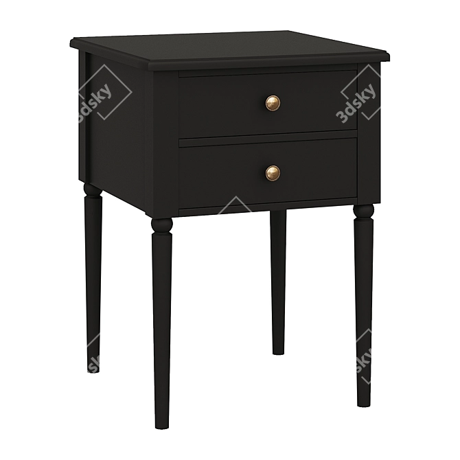 Blues Bedside Table: Stylish and Compact 3D model image 1