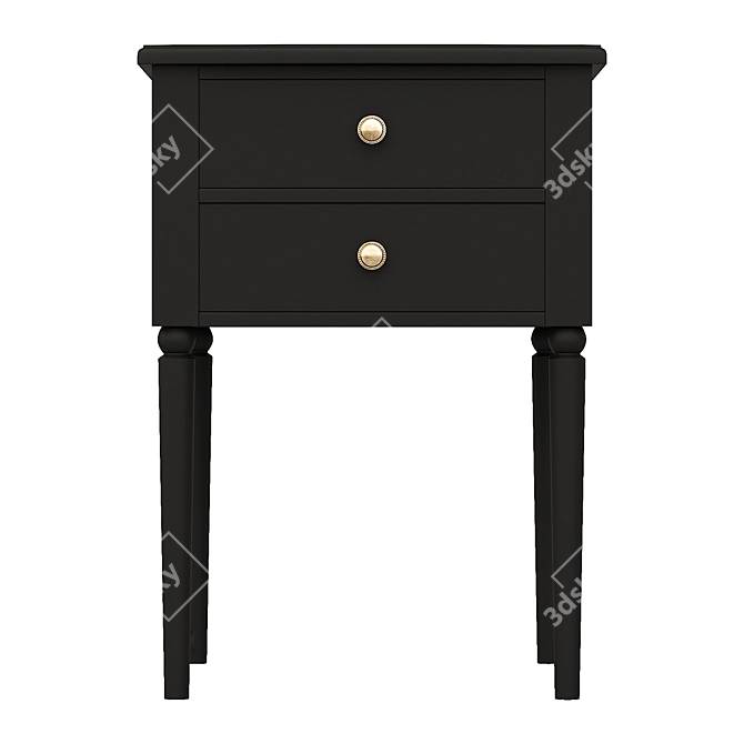 Blues Bedside Table: Stylish and Compact 3D model image 2