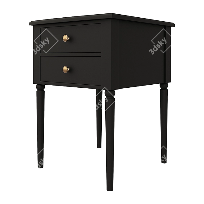 Blues Bedside Table: Stylish and Compact 3D model image 3