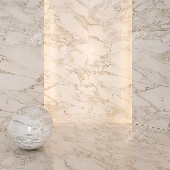 Elegant White Marble No.4 3D model image 2