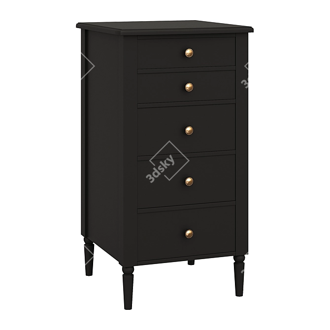 Modern Blues High Chest of Drawers 3D model image 1