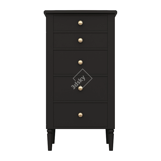 Modern Blues High Chest of Drawers 3D model image 2