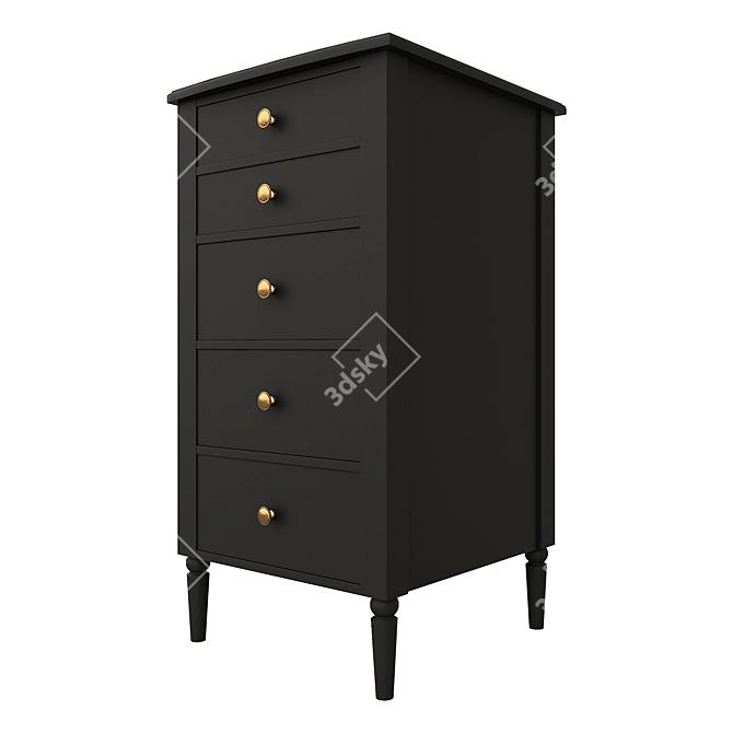 Modern Blues High Chest of Drawers 3D model image 3