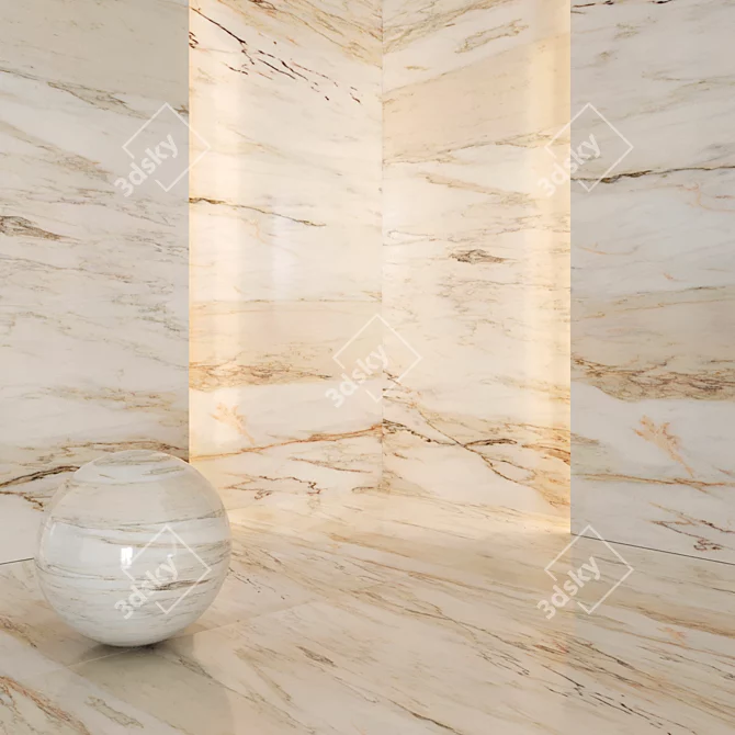 Elegant White Marble №4, 6K 3D model image 2