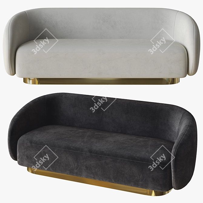 Elegant Brice Eichholtz Sofa 3D model image 2