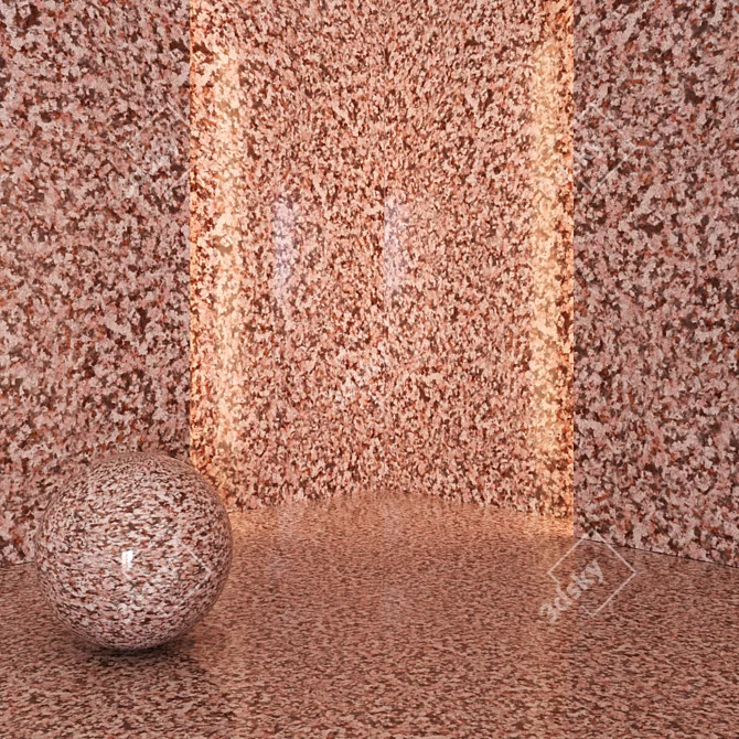 Elegant Pink Marble Tile 3D model image 2