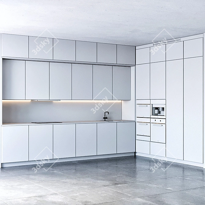 Modern Kitchen22: Spacious, Stylish & Functional 3D model image 4