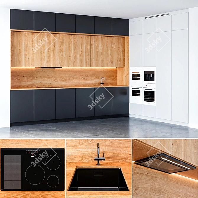 Modern Kitchen22: Spacious, Stylish & Functional 3D model image 5