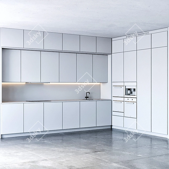 Modern Kitchen22: Spacious, Stylish & Functional 3D model image 9