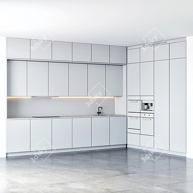 Modern Kitchen22: Spacious, Stylish & Functional 3D model image 11