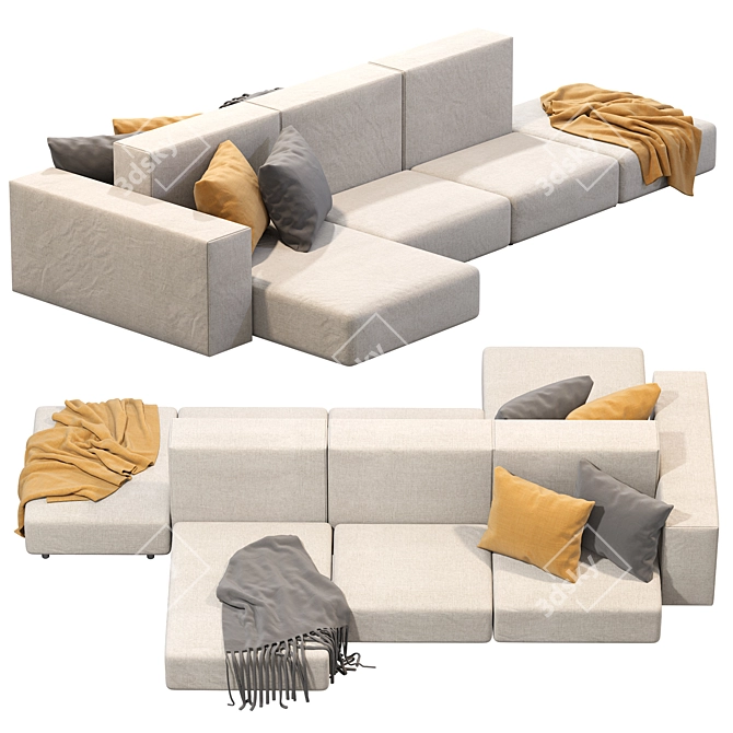 Extra Wall Sofa - Modern and Versatile Design 3D model image 2