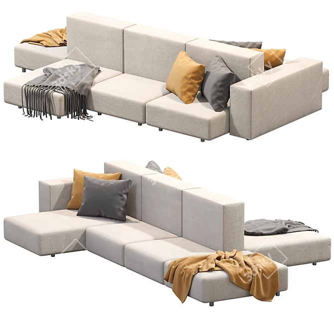 Extra Wall Sofa - Modern and Versatile Design 3D model image 3