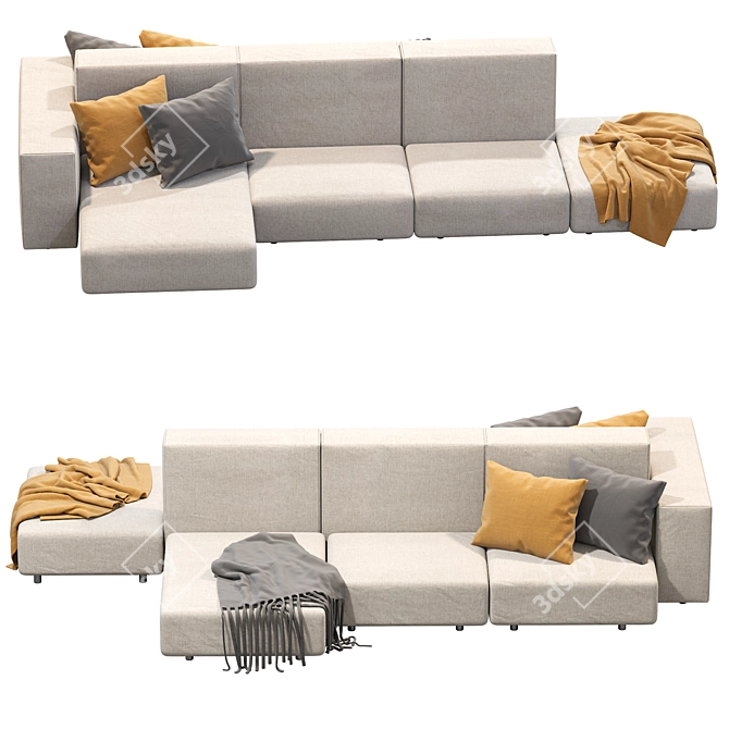 Extra Wall Sofa - Modern and Versatile Design 3D model image 4